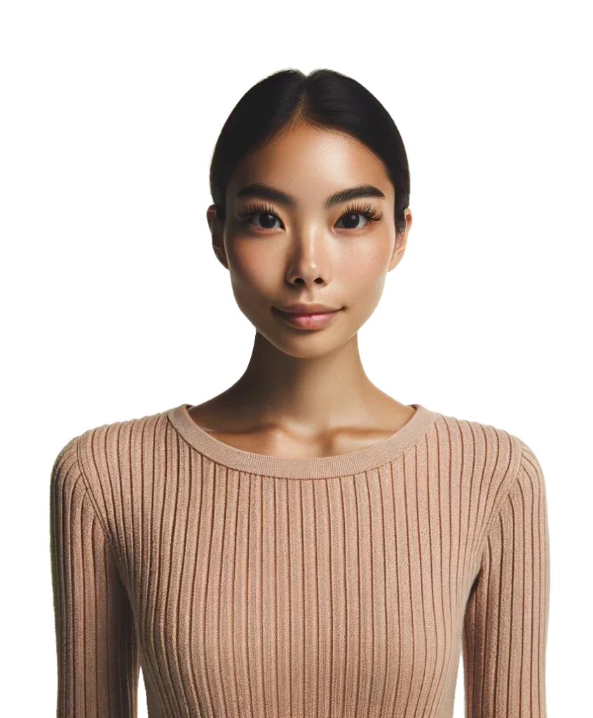 asian woman with eyelash extensions